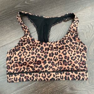 cheetah print sports bra